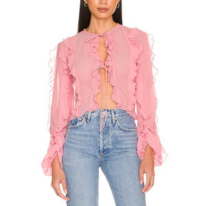 Lpa 'Daniella' Pink Polyamide Top Size L